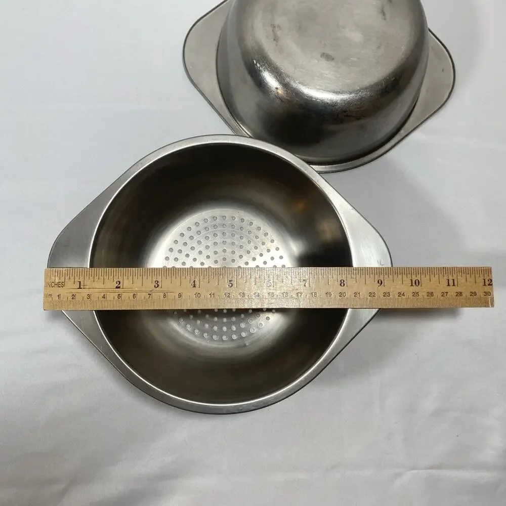 Revere Ware No Handle Pair Steamer and Double Boiler Inserts Set Fit 7” Saucepan